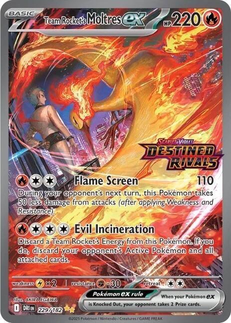 Destined Rivals Team Rocket's Moltres ex [Stamped] Pokémon card